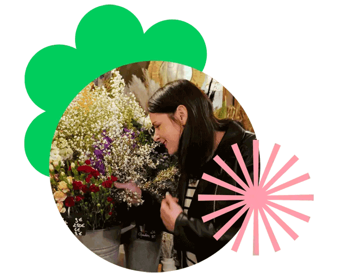 Céline Avril, gérante de la boutique de fleurs Gloriosa