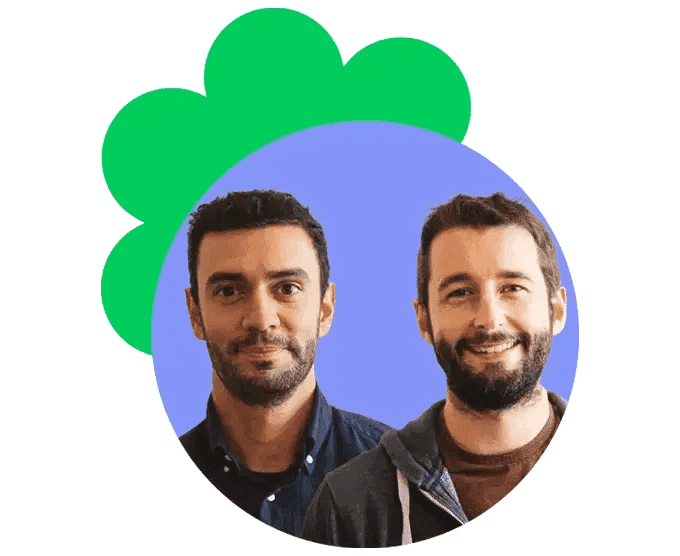 Las caras de los cofundadores de Shopopop Antoine Cheul y Johan Ricaut