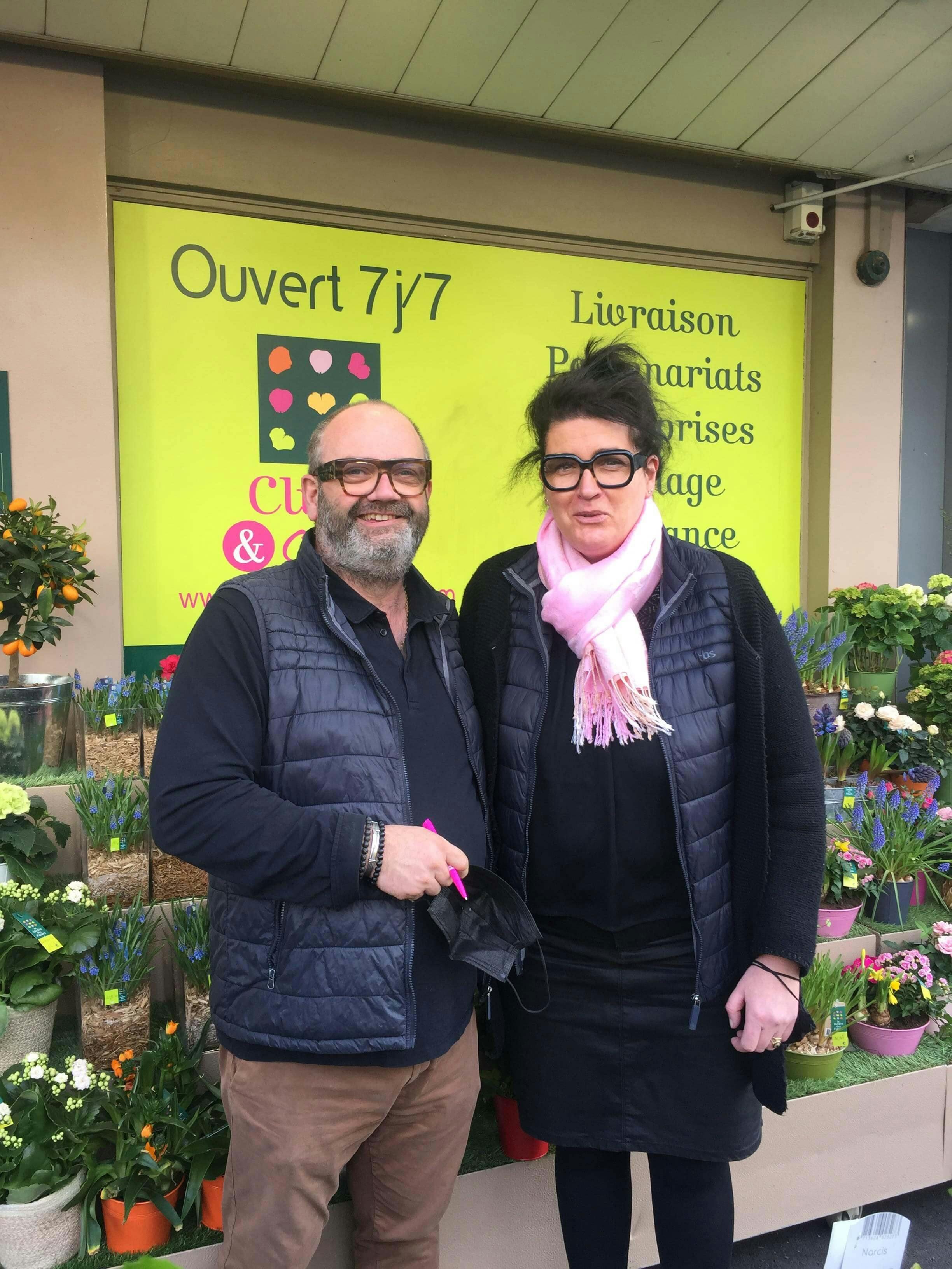 Stéphanie & Sylvain - Gérants de la boutique Le Jardin des Fleurs à Rennes